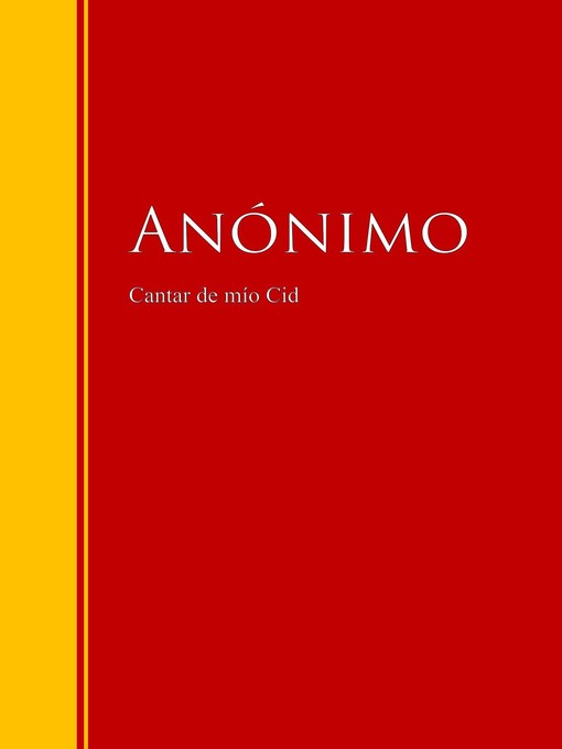 Title details for Cantar de mío Cid by Anónimo - Available